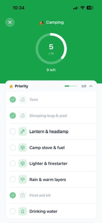Pack Mode screen